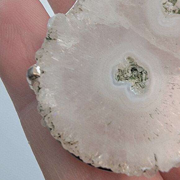 Necklace Pendants Triple Stalactite Slice Handmade Jewelry in Sterling Silver - Picture 10 of 10